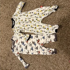 Kids One Piece Pajamas - Animal and Vehicle Print